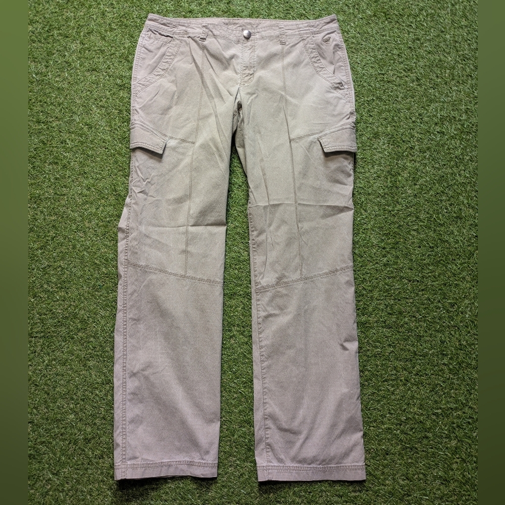 Mountain Hard Wear Pants Women 10/32 Brown Cargo Lightweight Cotton Nylon